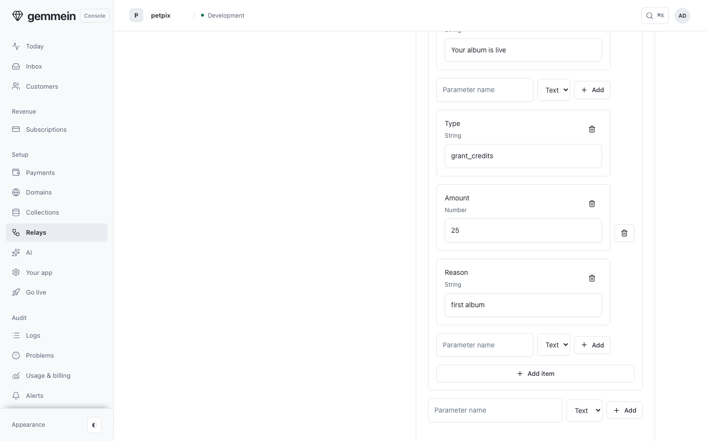 Choose Edit definition to change what it does, field by field, right in the card: it runs on the new definition from its next trigger.